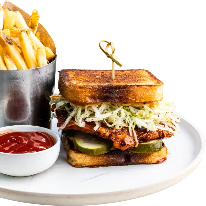 Pinthouse brewing austin hot sandwich fries