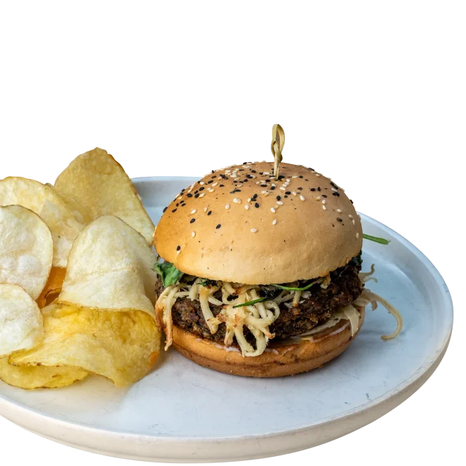 Pinthouse brewing hippie burger chips