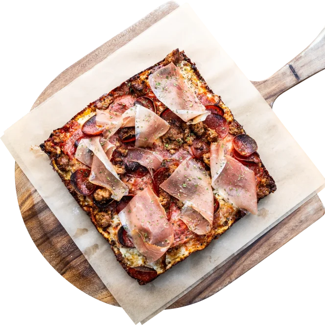 Pinthouse brewing moonshot sourdough pizza