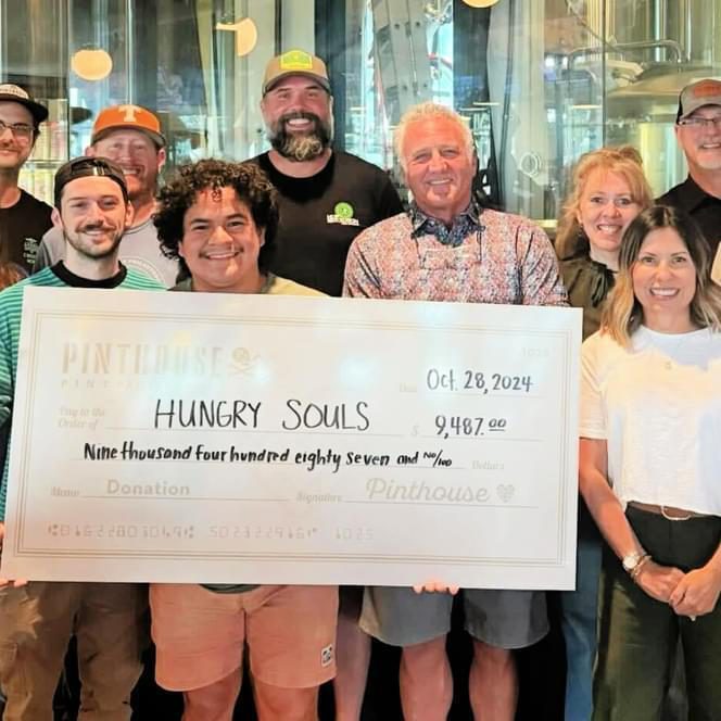 Pinthouse pizza sponsorships pinthouse brewing donations hungry souls donation check